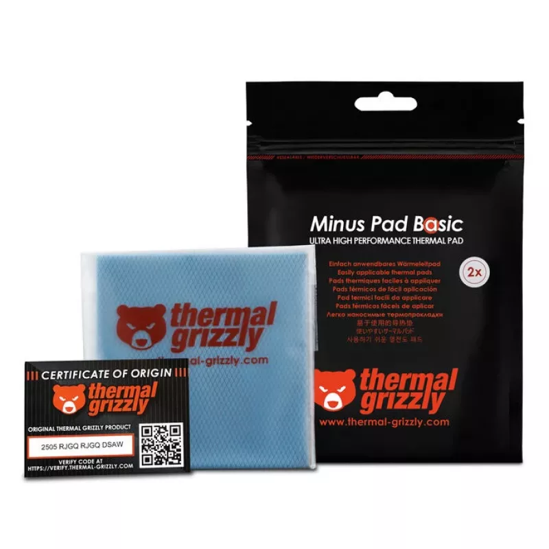 Thermal Grizzly Minus Pad Basic - 100 x 100 x 1,0 mm, 2 pezzi