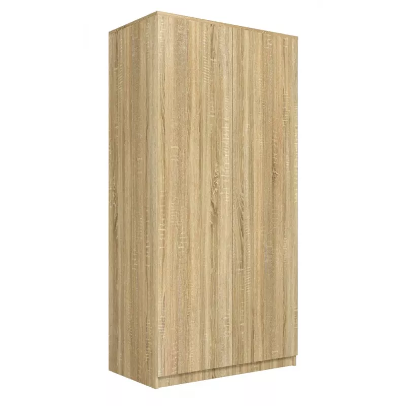 Armadio Top E Shop SD-90 SON KPL, struttura color rovere, 7 ripiani, 2 ante