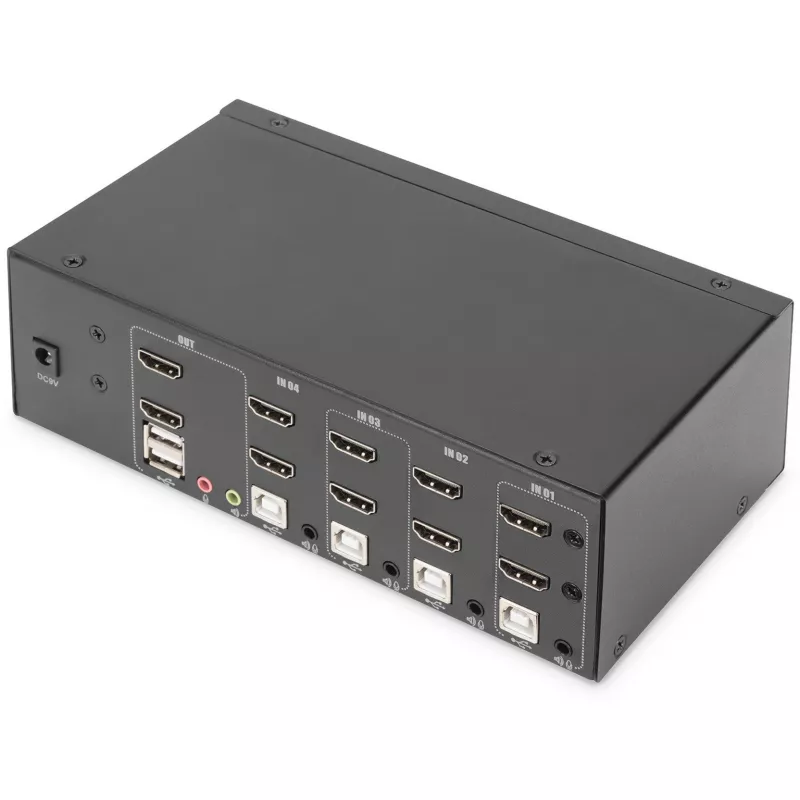 KVM switch Digitus DS-12883 4 porte dual display 4K HDMI USB