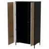 Armadio cama meble Cama v, struttura nera, 4 ripiani, 900×550×1840 mm