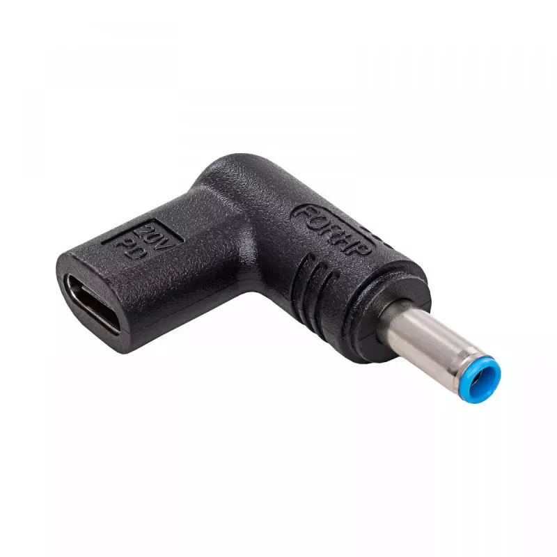 Adattatore di ricarica Akyga AK-ND-C09 USB-C a DC 4,5 x 3,0 mm + pin per notebook, 18,5-20 V, 100 W, per HP