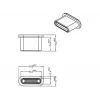 Cappuccio di protezione per connettore femmina DeLOCK 64014 USB Type-C nero 10 pz.