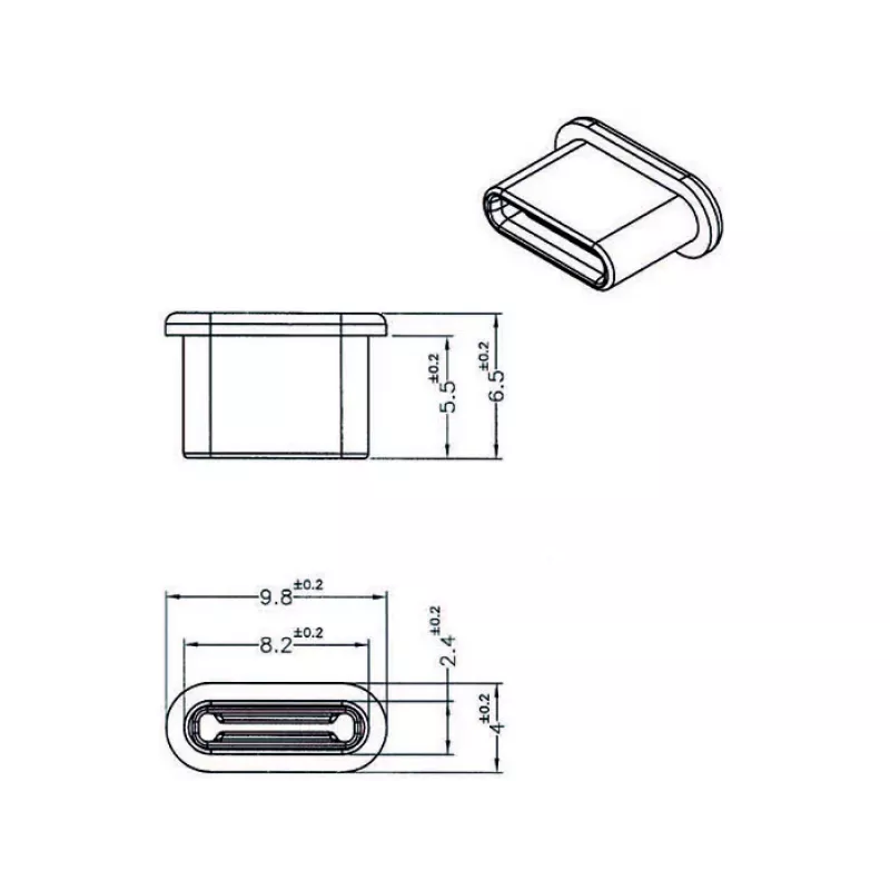 Cappuccio di protezione per connettore femmina DeLOCK 64014 USB Type-C nero 10 pz.