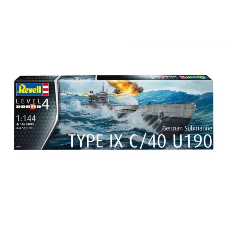 Modello in plastica German Submarine T.IX C/40 1/144