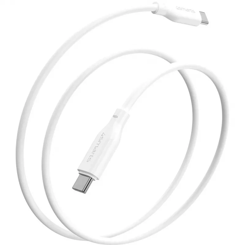 Cavo in silicone USB-C / USB-C 4smarts High Flex 60W 1,5m bianco