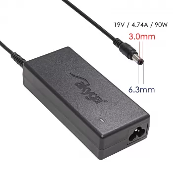 Alimentatore per laptop Akyga AK-ND-27 per Samsung, 90 W, 19 V, 4,74 A, 5,5 x 3,0 mm + pin