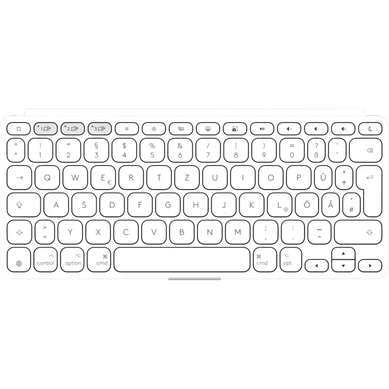 Logitech Keys-To-Go 2 tastiera wireless per iPad, iPhone, Mac e Apple TV, layout tedesco, grigio chiaro