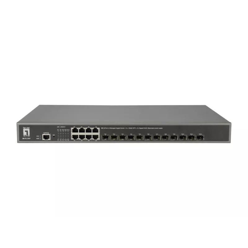 LevelOne GTL-2091 Managed L3 Gigabit Ethernet (10/100/1000) grigio