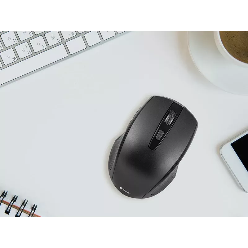 Mouse ottico wireless TRACER TRAMYS46729, RF 10 m, 1600 DPI, 6 tasti, per destrimani, ricevitore nano, a batteria