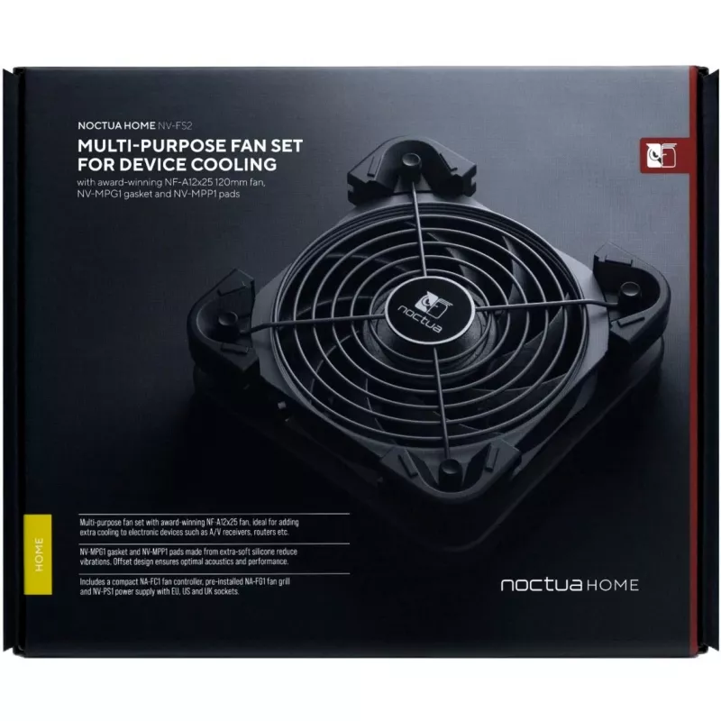 Ventola per case 120 mm Noctua NV-FS2 nero – ventola di raffreddamento PC silenziosa, 120 mm