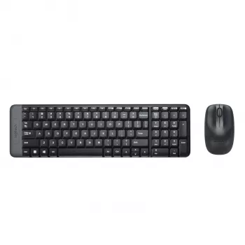 Logitech Wireless Combo MK220 - Set tastiera e mouse - wireless - 2,4 GHz - italiano - grigio scuro (920-003721)