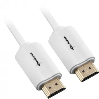 Cavo HDMI connettore maschio > connettore maschio (bianco, 2 metri, HDMI 4K)