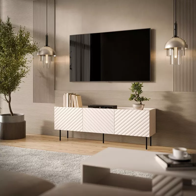 Mobile TV Cama LUCCA 3D 165x40x59 cashmere