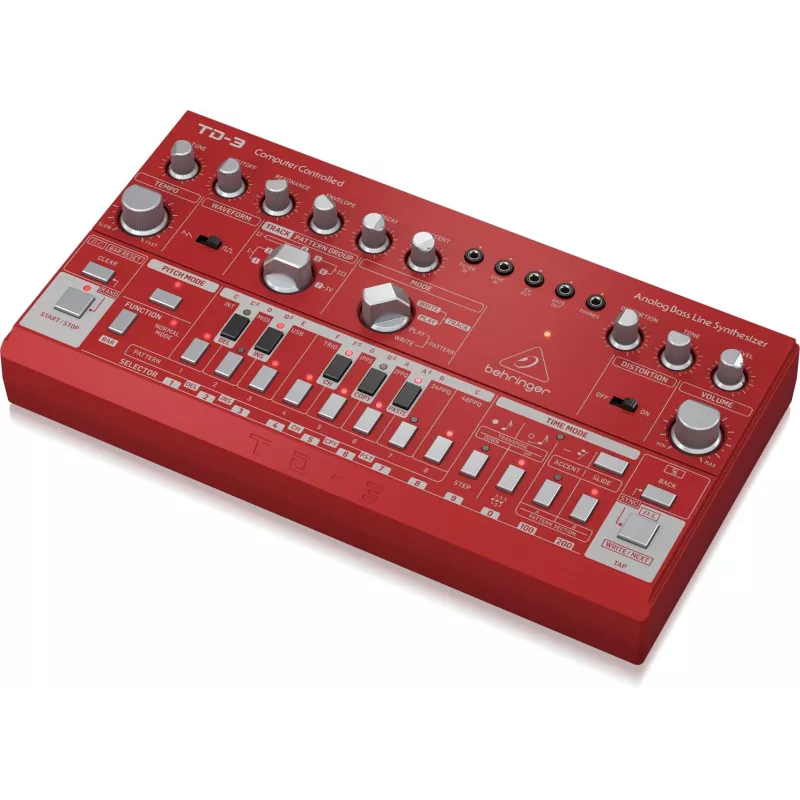 Sintetizzatore analogico Behringer TD-3-RD rosso 9V DC