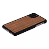 Custodia per smartphone Man and Wood per iPhone 11 Pro Max — noce nera, retro in legno, cornice protettiva