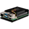 Joy-IT Armor Case BLOCK ACTIVE case SBC adatto per schede di sviluppo Raspberry Pi (RB-AlucaseP5-07FAN)