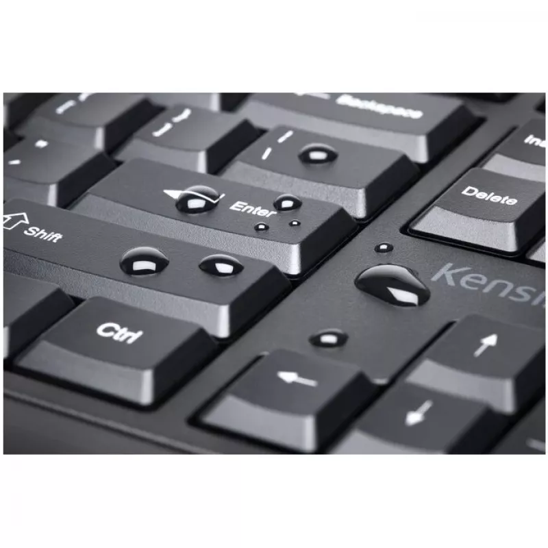 Kensington ProFit Ergo Tastiera wireless FR, Full-Size (100%), con filo e wireless, RF Wireless + USB, AZERTY, nero