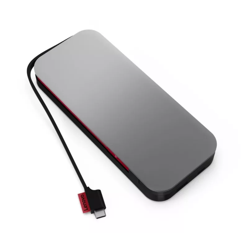 Powerbank per laptop Lenovo Go USB-C (20.000 mAh), litio-ione, nero-grigio, USB Type-A e Type-C