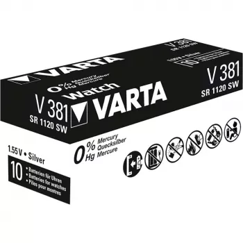 Batteria usa e getta Varta 00381101111 ossido d'argento (S)