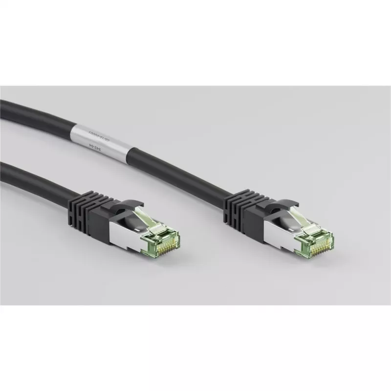 Goobay CAT 8.1 patch, S/FTP (PiMF), nero, 2 m - LSZH senza alogeni, rame AWG 24 (66722)