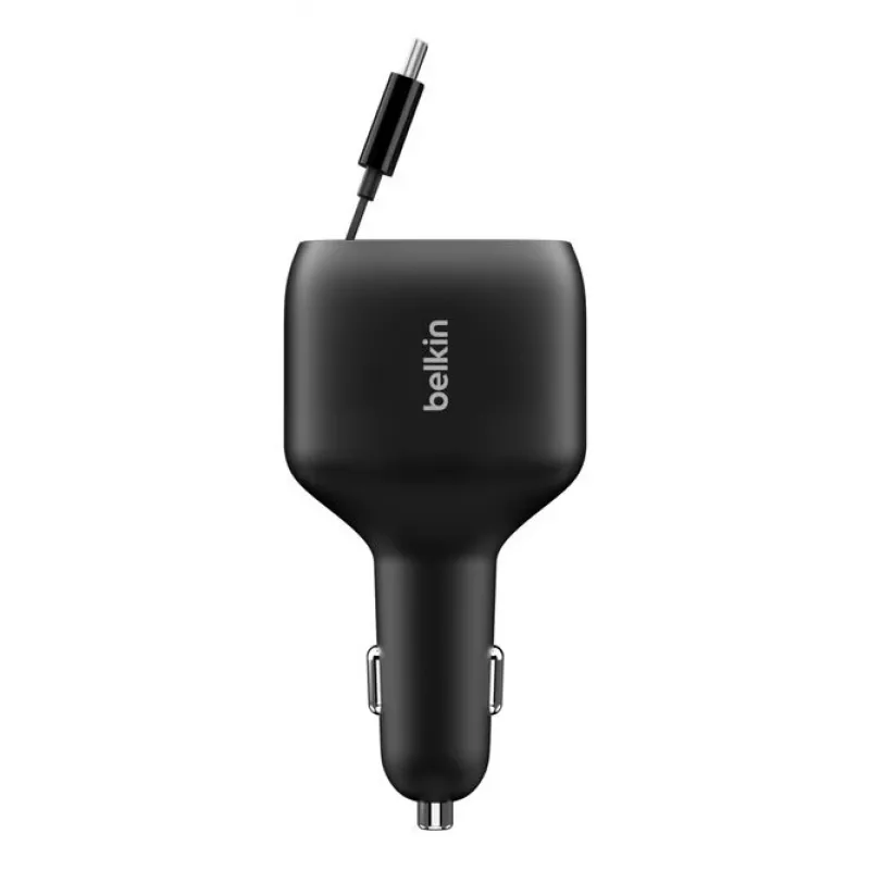 Belkin 75W 2 porte con cavo USB-C retrattile per auto - cavo (CCC001HQBK)