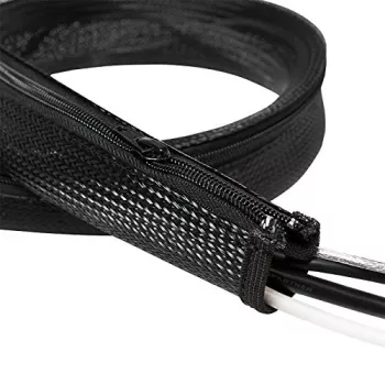 LOGILINK KAB0047 LOGILINK Organizer flessibile per cavi con cerniera, nero 2m
