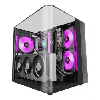 Case PC midi tower TACENS Mars Gaming MC-INFINIOLITE, nero, vetro temperato, supporta ATX/Micro-ATX/Mini-ITX, ventola 120 mm