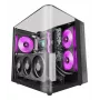 Case PC midi tower TACENS Mars Gaming MC-INFINIOLITE, nero, vetro temperato, supporta ATX/Micro-ATX/Mini-ITX, ventola 120 mm