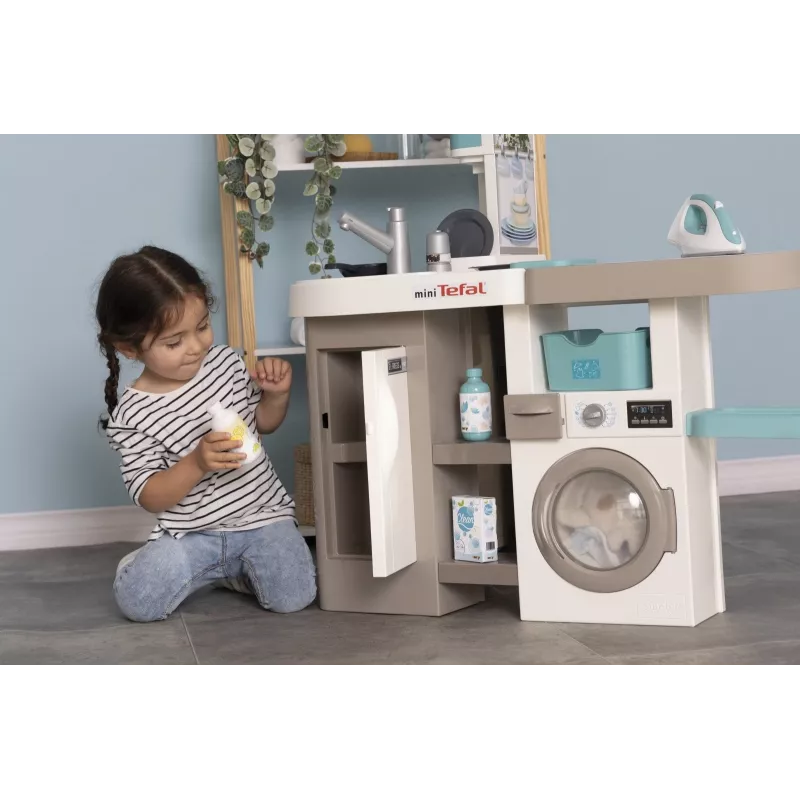Smoby 311050 cucina giocattolo con area lavanderia e accessori