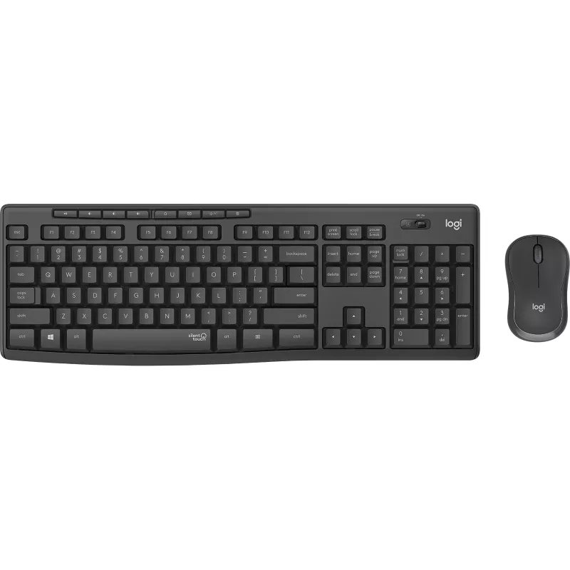 Logitech MK295 Silent – set tastiera e mouse – wireless – 2,4 GHz – grafite – layout ungherese
