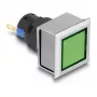 Delock 22056 spia di segnalazione in plastica da 16 mm, versione a saldare, quadrata, verde
