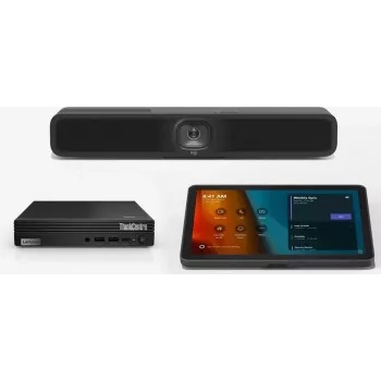 Bundle LOGITECH Tap con USB Kit + LENOVO ThinkSmart Tiny Kit i3-13100T 16GB 256GB SSD + MeetUp 2 videocamera per videoconferenze 4K