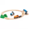 Brio World Set di partenza treno merci con gru