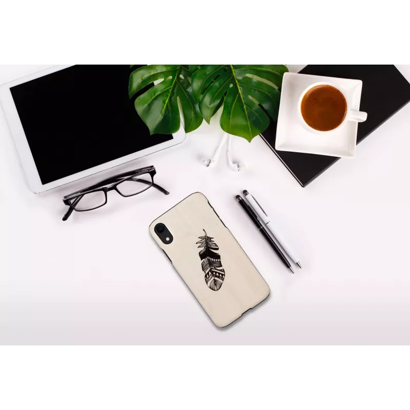 Custodia per smartphone man and wood per iPhone XR, Indian nero, guscio rigido protettivo