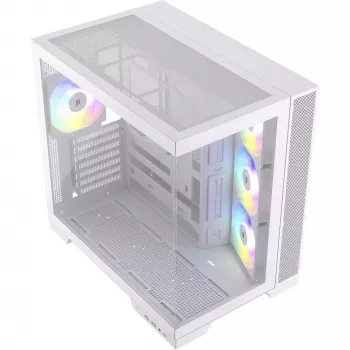 Case PC Silentware View A-RGB White VIEWWHITE — mid-tower con illuminazione A-RGB, versione bianca
