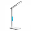Media-Tech MT222 Leditou lampada da scrivania LED con caricatore wireless Qi da 15 W, orologio, sveglia, termometro, bianca
