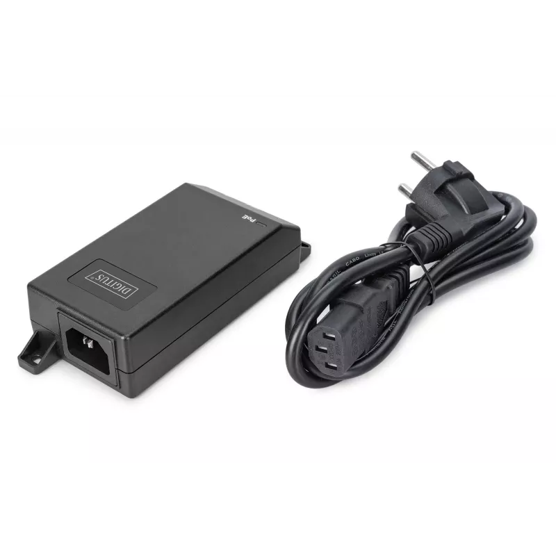 Injector PoE+ Gigabit Ethernet Digitus 802.3at 30 W nero