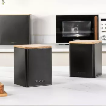 Set contenitori Salter BW12898EU7, 3 pezzi, nero, contenitori ermetici per la cucina