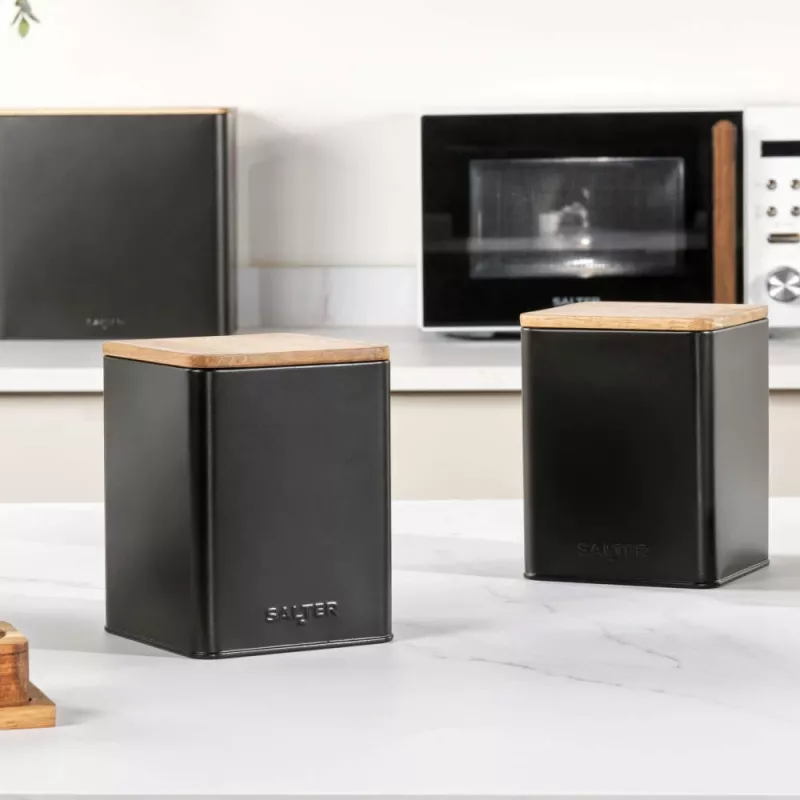 Set contenitori Salter BW12898EU7, 3 pezzi, nero, contenitori ermetici per la cucina