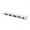 Pannello di permutazione Lanberg PPS7-1024-S da 19 pollici 1U, 24 porte, Cat7, FTP schermato, grigio