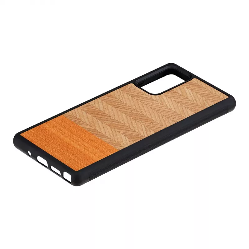 Custodia protettiva Man and Wood Galaxy Note 20 Herringbone arancia nero