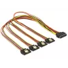 Cavo SATA DeLOCK 60158 0,5m SATA 15 pin 4 x SATA 15 pin multicolore