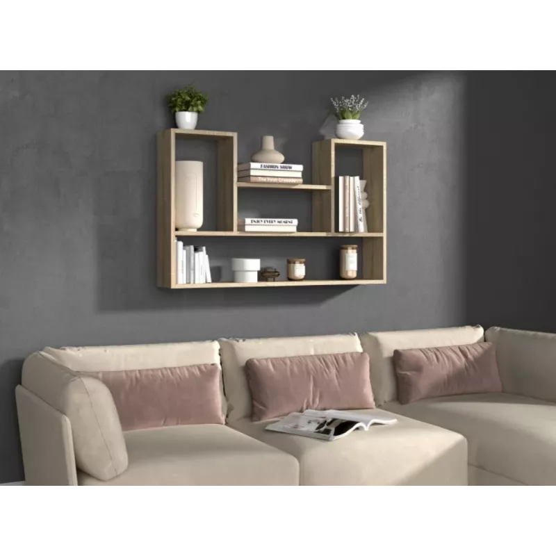 BILBAO 4P mensola pensile 100x16x60 cm rovere sonoma