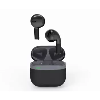 Cuffie Bluetooth GEMBIRD TWS-02-BK, In-Ear TWS, nero/grigio, fino a 5 ore di riproduzione, microfono integrato, custodia di ricarica