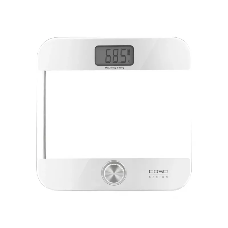 Bilancia pesapersone elettronica Caso Body Energy Ecostyle 03416 — max. 180 kg, precisione 100 g, bianco/grigio
