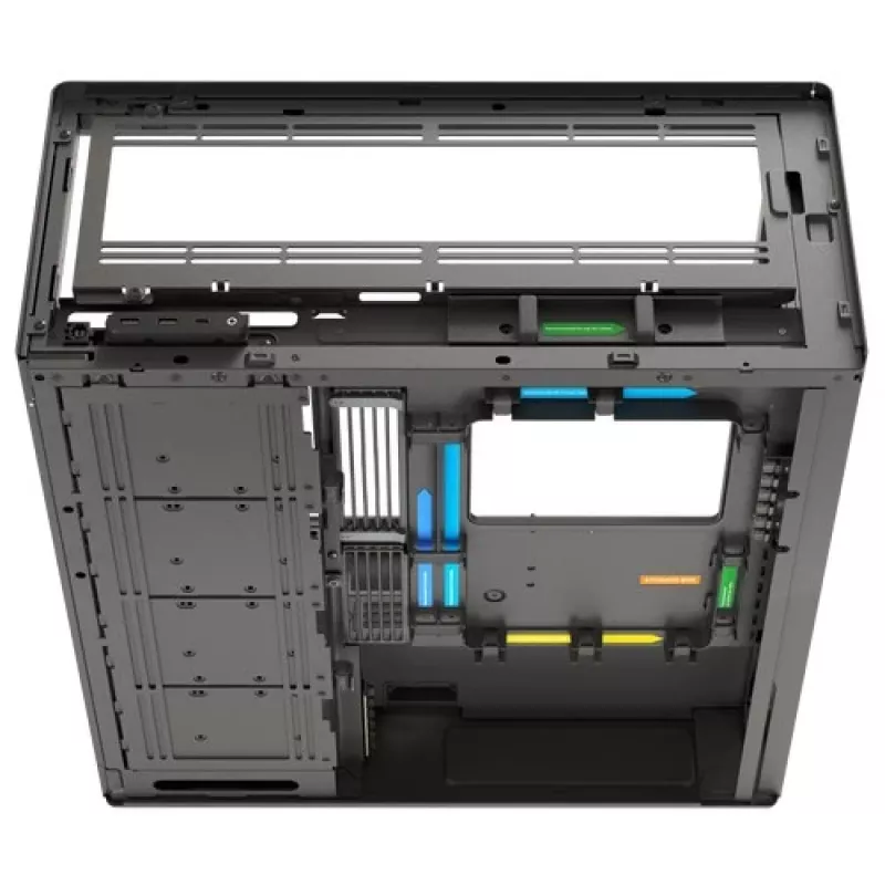 Case PC HAVN HS 420 VGPU, Midi-Tower, E-ATX, vetro temperato, cavo riser PCIe-5.0 - nero