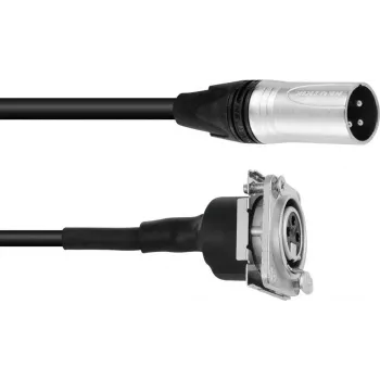 Cavo patch XLR PSSO 1 m – connettore maschio XLR su connettore femmina XLR, nero