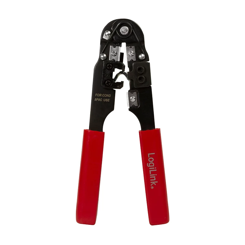 LogiLink WZ0004 Pinza crimpatrice per cavi nero. rosso