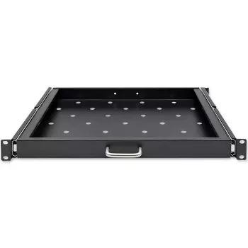 Qoltec 54509 ripiano scorrevole in acciaio per rack, 600x600, nero