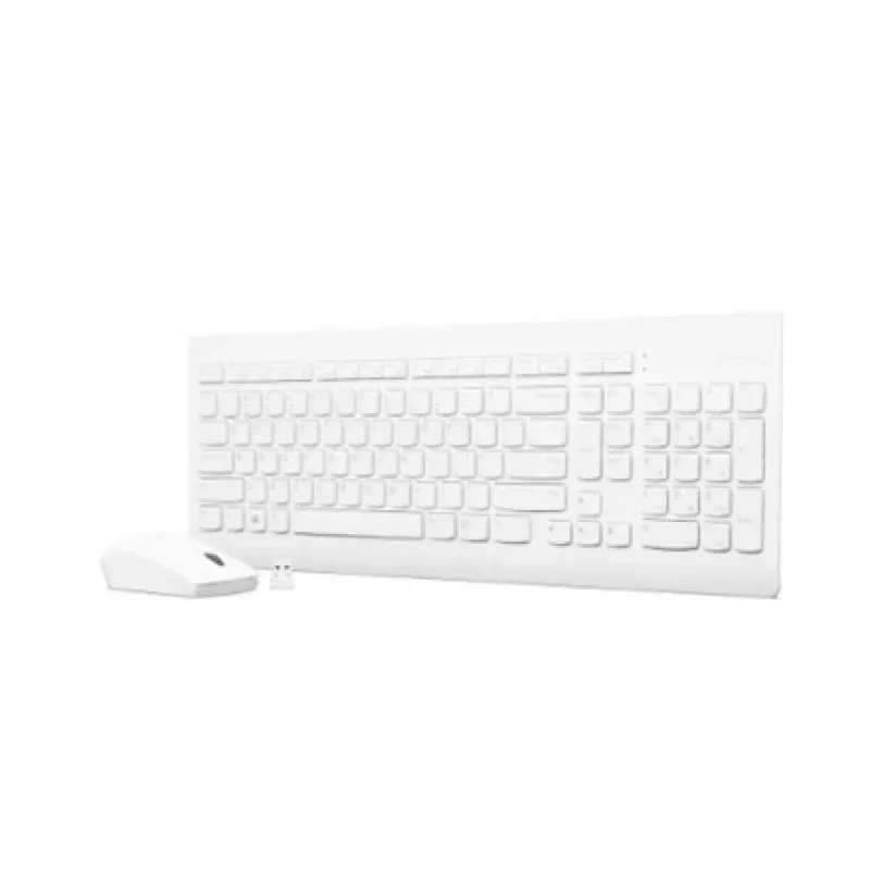 Lenovo GX30W75336 510 kit wireless tastiera e mouse, 2,4 GHz nano USB, bianco